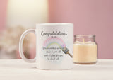Personalised Graduation Mug, Congratulations on Your Graduation, Pastel Rainbow Gift, Graduation Gifts, University Gifts