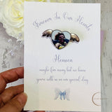 Wedding Memorial Photo Angel Wings Badge, In Loving Memory Gift, Angel Wings Badge, Condolence Card