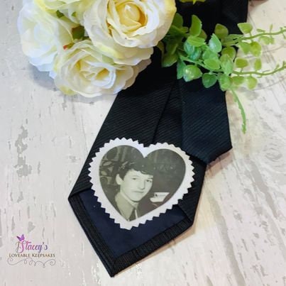 Personalised Memorial Gift, Wedding Day Gift, Memorial Heart Photo Patch