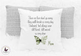 Personalised Memorial Cushion, Butterfly Gift, Remembering Loved Ones, Condolences Gift, In Loving Memory, Gift For Her