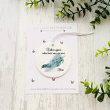 Personalised Remembrance Bauble, Feathers Appear When Loved Ones Are Near, Christmas Hanging Bauble, Keepsake Gift, Hanging Tree Ornament