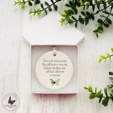 Personalised Memorial Gift, Memorial Bauble, Ceramic Hanging Decoration, Remembering Loved Ones, Green Butterfly Gifts