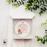 Personalised Robin Remembering You At Christmas Bauble, Tree Decoration, Keepsake Gift, Memorial Bauble, Hanging Christmas Ornament