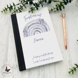 Personalised Letters To Heaven Notebook, Forget Me Not, Memorial Gift, Bereavement Gift, Condolences Book, Thinking Of You