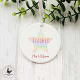 Thank You Teacher Gift, Personalised Bauble, Hanging decoration, Teacher Gift Ideas, End Of Term Gifts, Leaving Present, Gift Ideas For Her