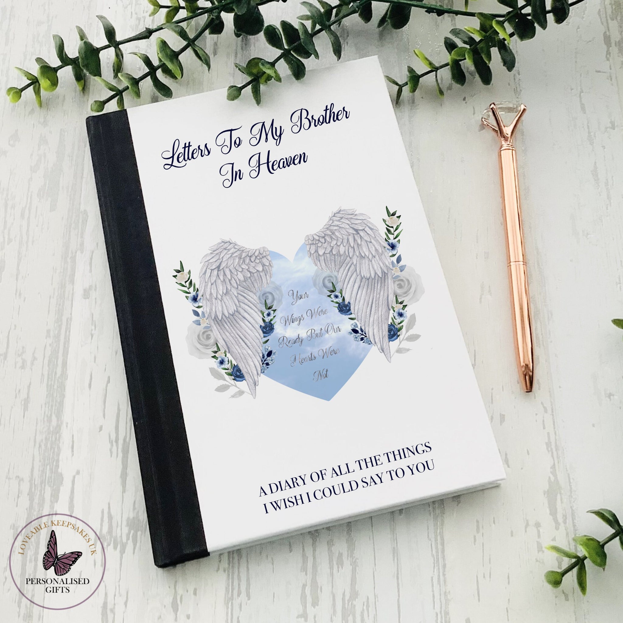 Personalized Letters To My Son In Heaven Keepsake Notebook, Memorial
