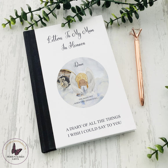 Personalised Notebook, Letters To Heaven Book, Letters to Mum, Missing You Gifts, Remembrance Journal