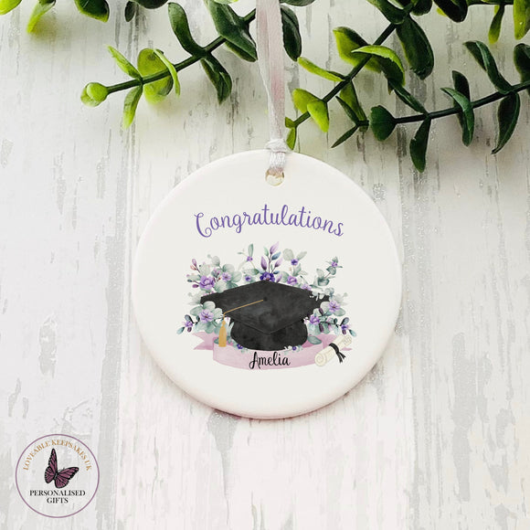 Personalised Graduation Bauble, Class Of 2022, University Gifts, Graduate Gift For Her & Him, Hanging Decoration, Masters Gift