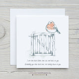 Robin Sympathy Card, Condolence Card - Greetings Card for Bereavement - Hand Sketched Robin Gifts