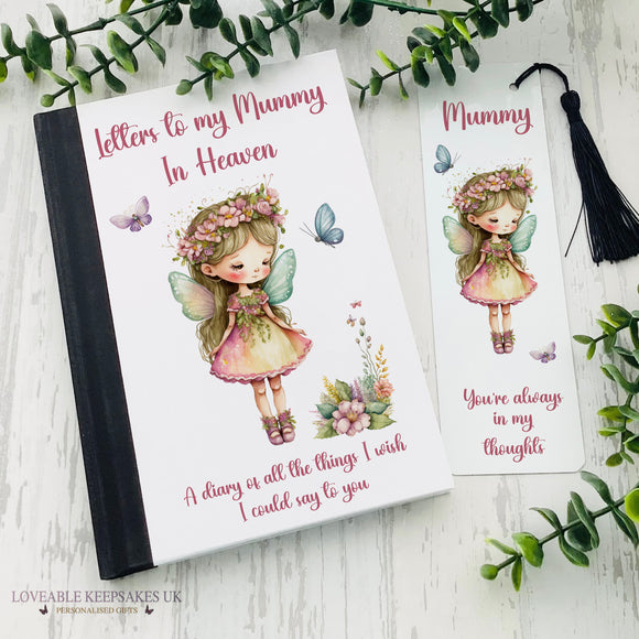 Personalised Letters To Heaven Notebook - Children's Fairy Journal
