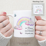 If Mums Were Flowers Mug - Floral Butterfly Rainbow Mum Gift