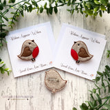 Robin Brooch & Card - Condolences Gift